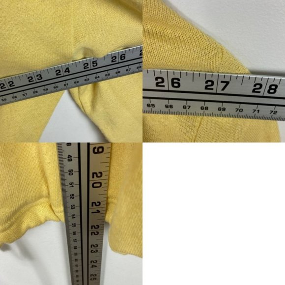 Revolve Mustard Yellow Bell Sleeve Sweatshirt Drawstring Waist Size Medium Top M - Picture 12 of 12